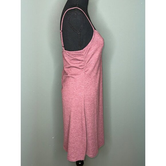 Volcom Skater Mini Dress Mauve Women's Small Spaghetti Strap Adjustable - Picture 2 of 10